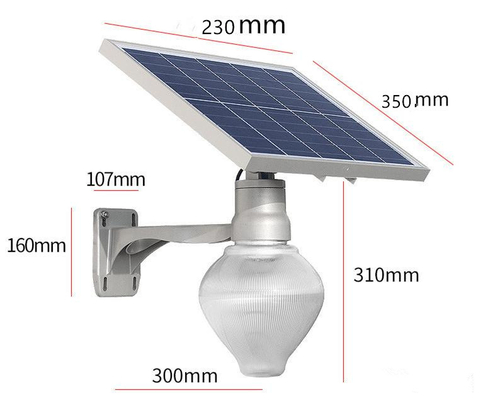 Modern Waterproof 10w Solar Powered Led Wall Light Ip65 Solar Peach Light Outdoor Garden Light