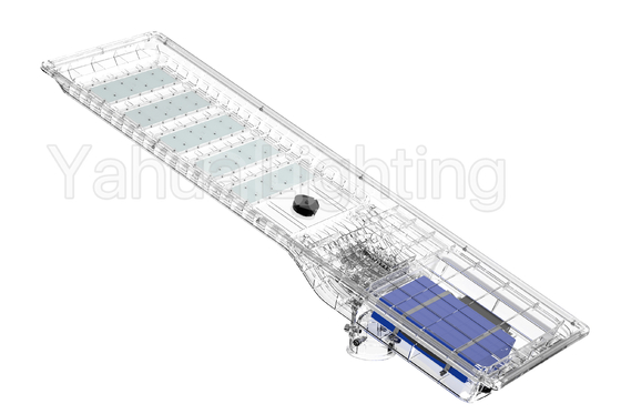 60W 80W 100W 160LM/W All In One Solar light IP66 Adjustable Black Integrated Solar Street Light