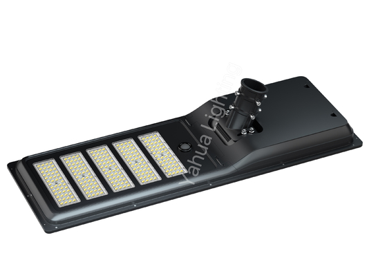 60W 80W 100W 160LM/W All In One Solar light IP66 Adjustable Black Integrated Solar Street Light